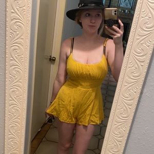 Urban Outfitters yellow romper
